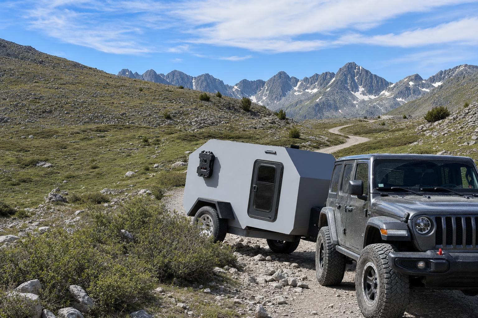 Treck-OFF en montaña con caravana compacta